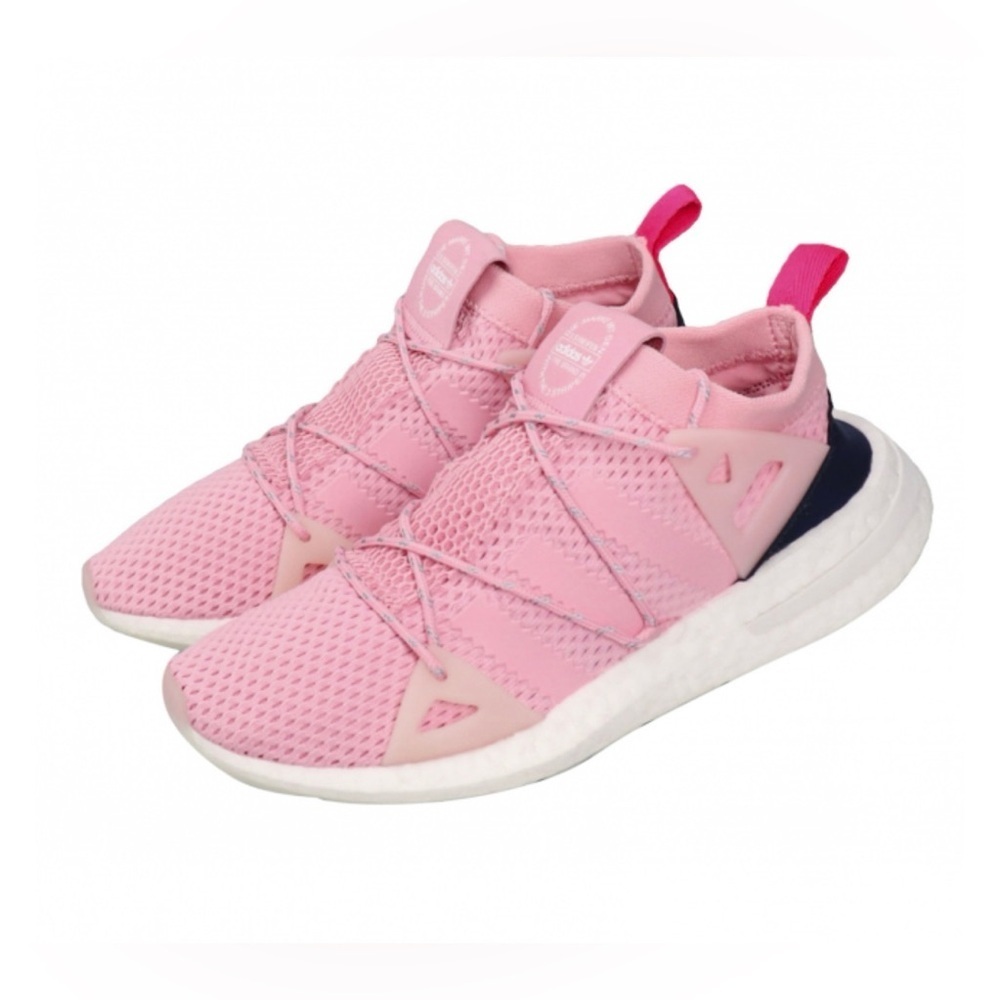 adidas Pink and Navy Women's Sneakers - Picture 6 of 15